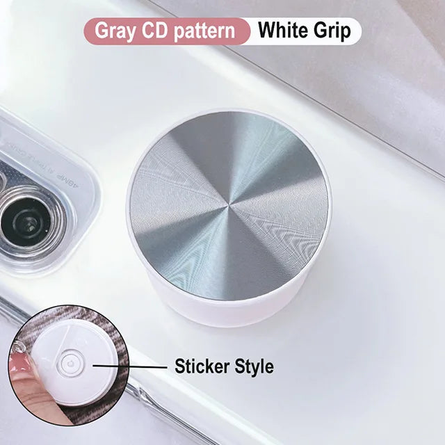 Grippopso CD Pattern Phone Holder Socket Ring Holder Griptok Universal Telephone Mobile Phone Finger Grip Holder Bracket