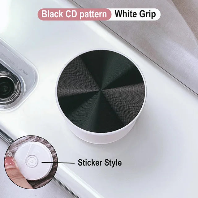Grippopso CD Pattern Phone Holder Socket Ring Holder Griptok Universal Telephone Mobile Phone Finger Grip Holder Bracket