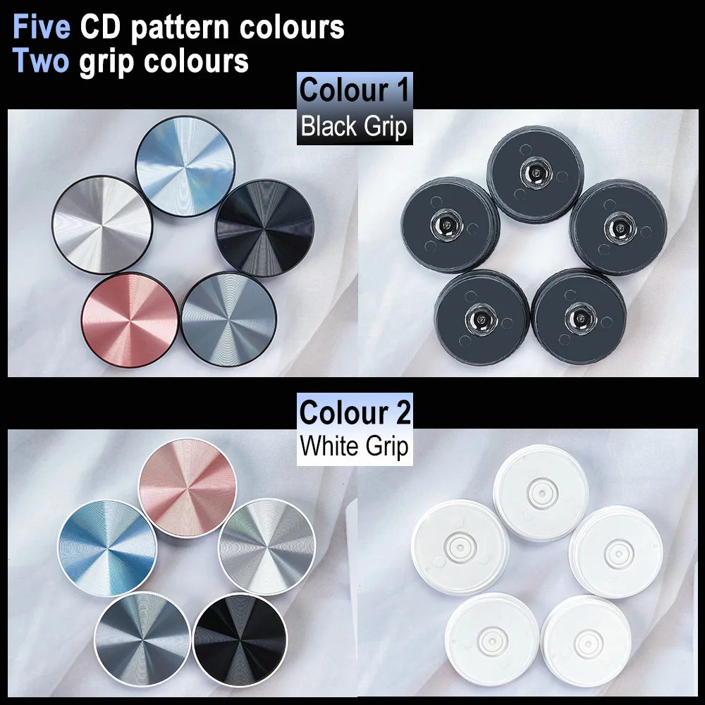 Grippopso CD Pattern Phone Holder Socket Ring Holder Griptok Universal Telephone Mobile Phone Finger Grip Holder Bracket