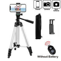 Phone Tripod,1.3M Aluminum Camera/Mobile Phone Tripod with Remote 1/4”Screw for Photography and Video Recording