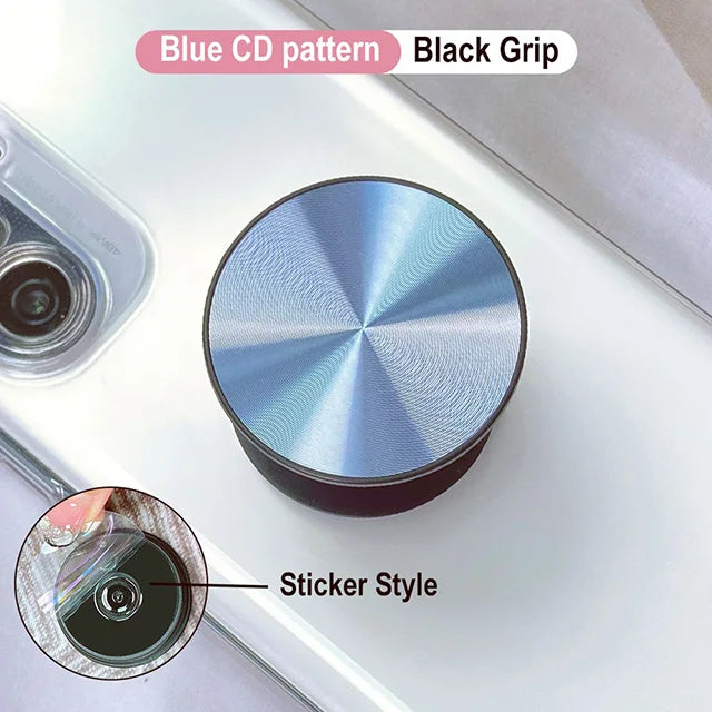 Grippopso CD Pattern Phone Holder Socket Ring Holder Griptok Universal Telephone Mobile Phone Finger Grip Holder Bracket