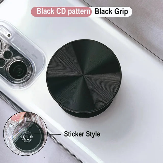 Grippopso CD Pattern Phone Holder Socket Ring Holder Griptok Universal Telephone Mobile Phone Finger Grip Holder Bracket