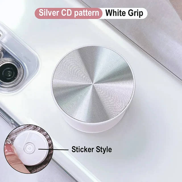 Grippopso CD Pattern Phone Holder Socket Ring Holder Griptok Universal Telephone Mobile Phone Finger Grip Holder Bracket