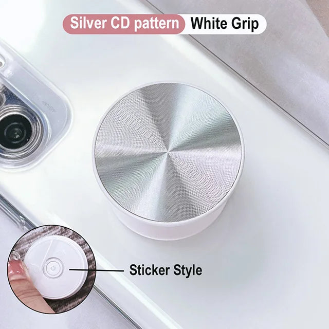 Grippopso CD Pattern Phone Holder Socket Ring Holder Griptok Universal Telephone Mobile Phone Finger Grip Holder Bracket