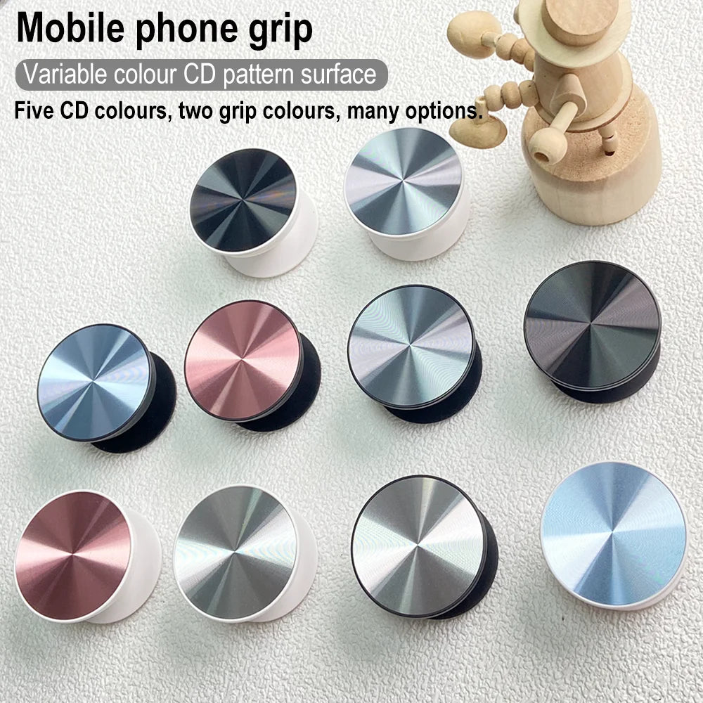 Grippopso CD Pattern Phone Holder Socket Ring Holder Griptok Universal Telephone Mobile Phone Finger Grip Holder Bracket