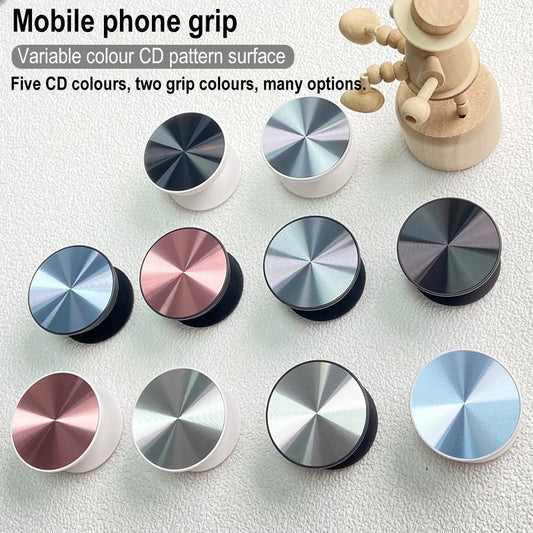 Grippopso CD Pattern Phone Holder Socket Ring Holder Griptok Universal Telephone Mobile Phone Finger Grip Holder Bracket